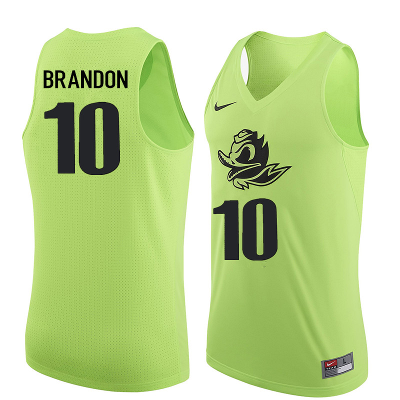 Men Oregon Ducks #10 Terrell Brandon College Basketball Jerseys Sale-Electric Green